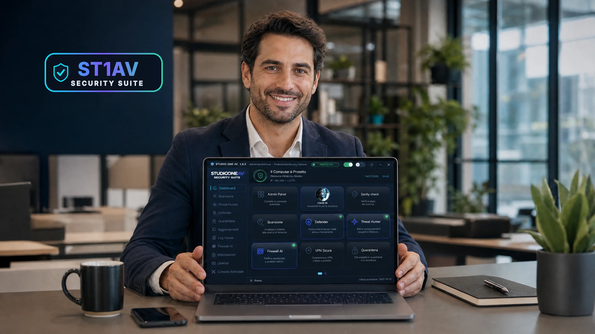 Web Security per web agency — parco siti clienti monitorato da un'unica postazione