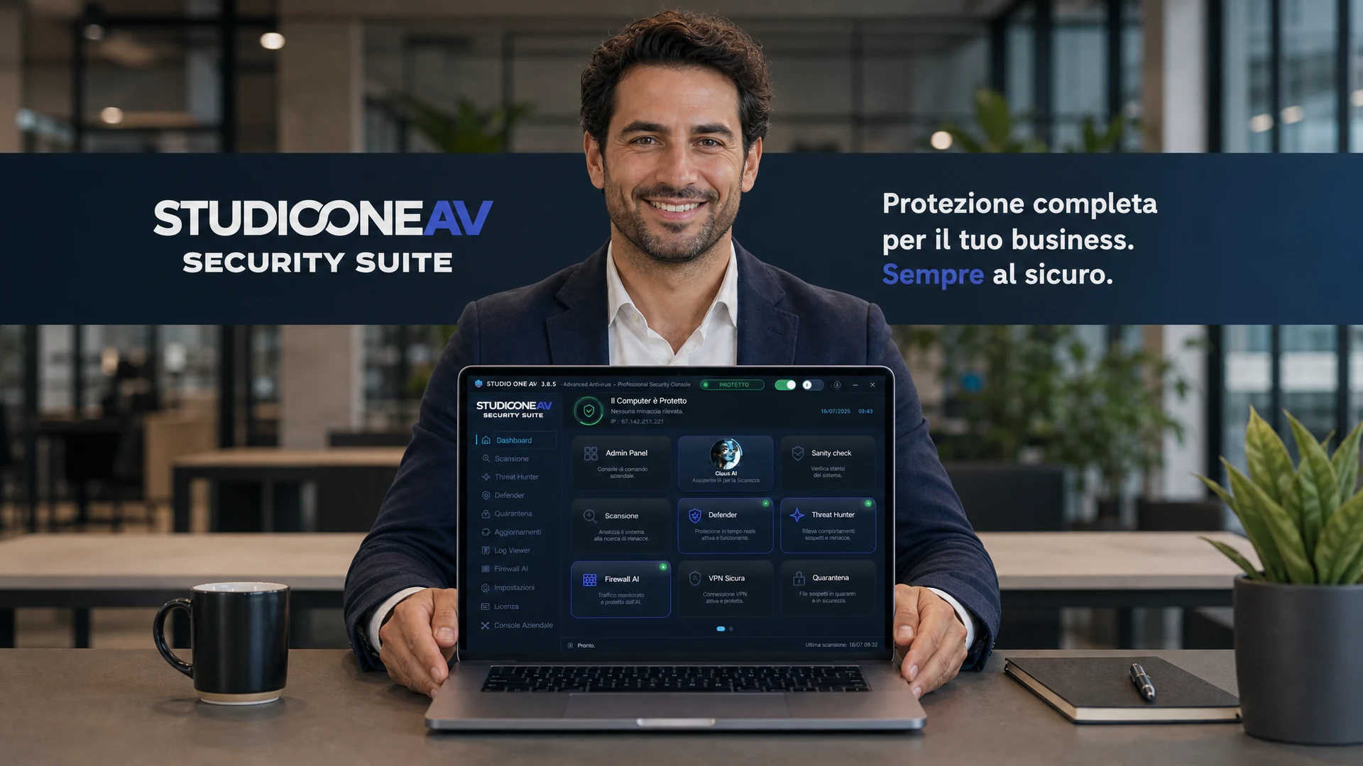 Studio One AV Security Suite — protezione completa per il tuo business, sempre al sicuro